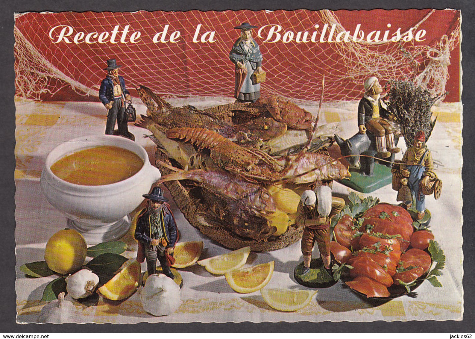 95344/ RECETTE, La Bouillabaisse, Recette En Vers Signée E. Bernard, Ed Lyna, Recette N° 17 - Recipes (cooking)