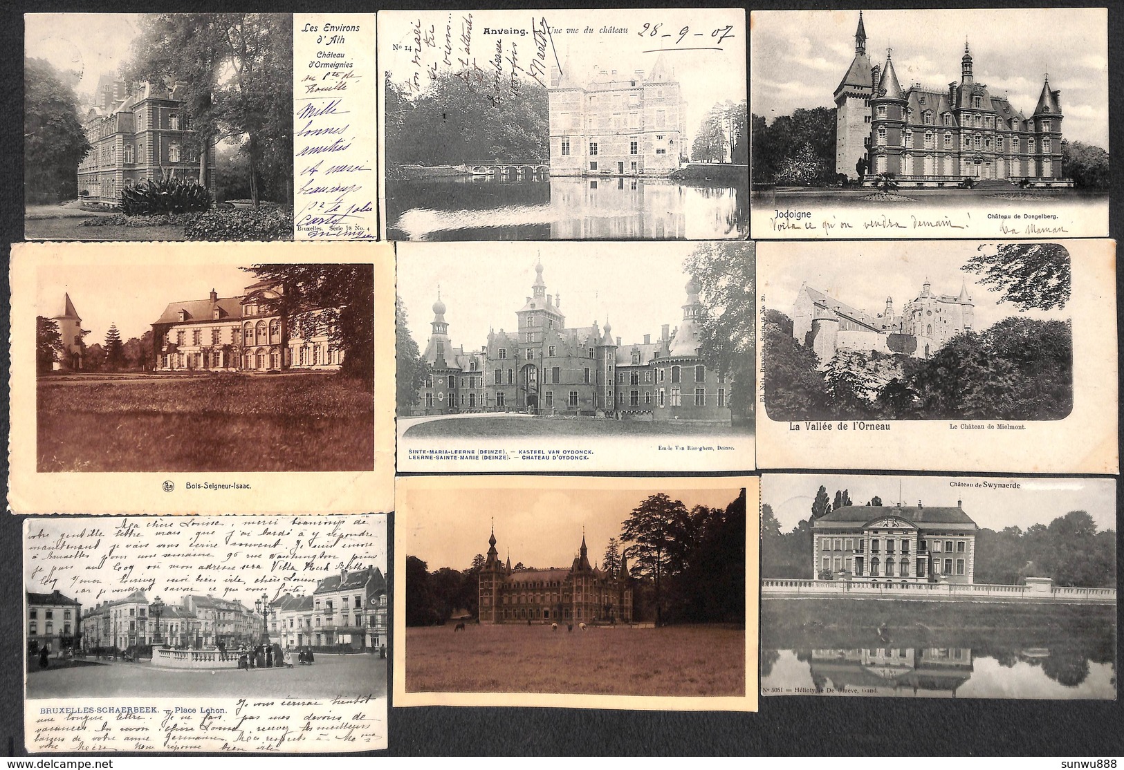 Belgique België - Superbe Lot 49 Cartes PK's Château Kasteel - Verzamelingen & Kavels