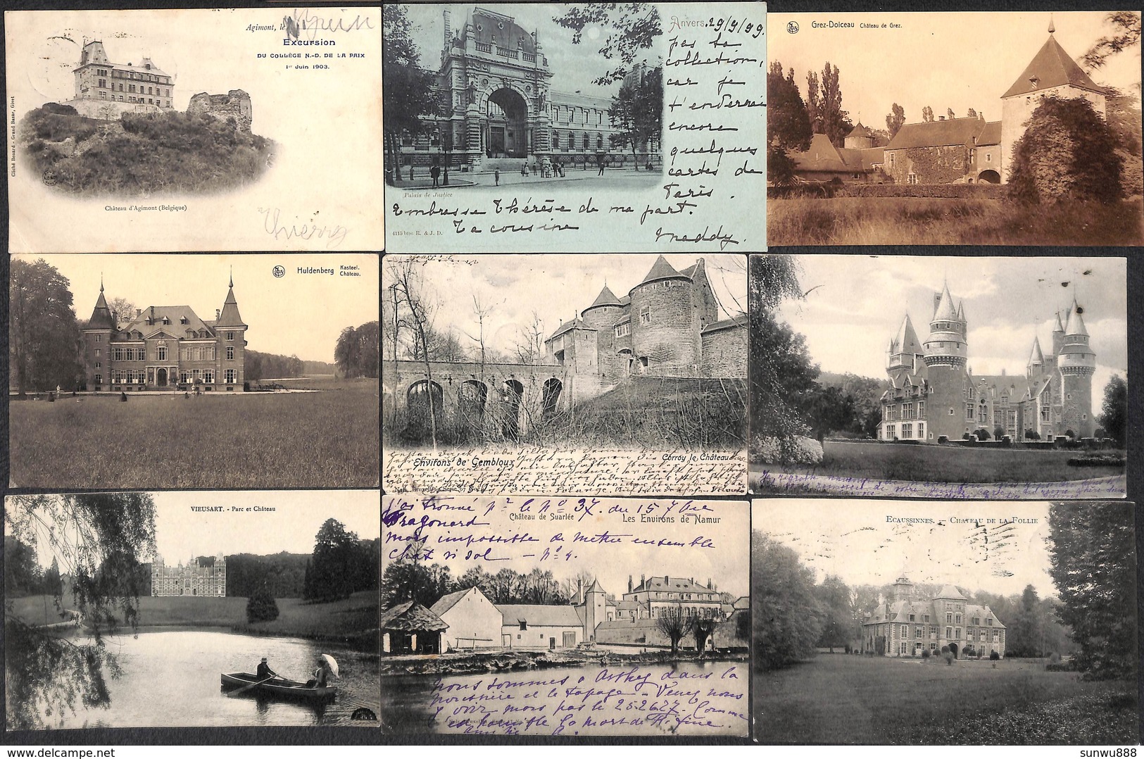 Belgique België - Superbe Lot 49 Cartes PK's Château Kasteel - Collections & Lots