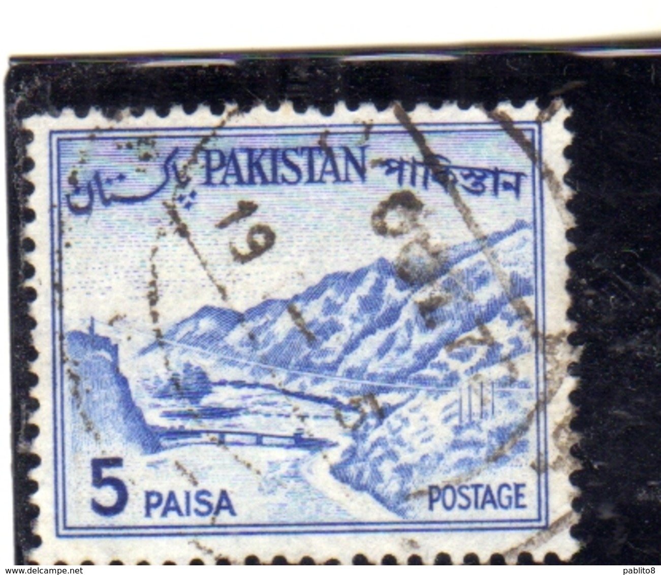 PAKISTAN 1961 1963 LANDSCAPE KHYBER PASS 5p USED USATO OBLITERE - Pakistan