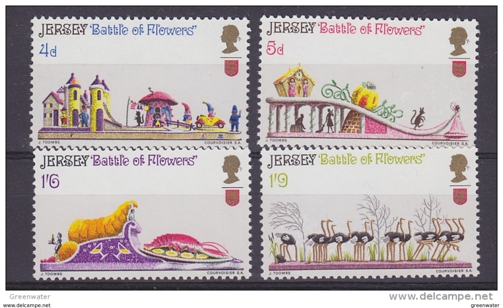 Jersey 1970 Battle Of Flowers 4v ** Mnh (43835B) - Jersey