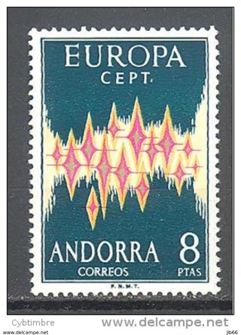 Andorre Espagnol YT 64A ** Europa 1972 MNH Côte 135 € - Neufs
