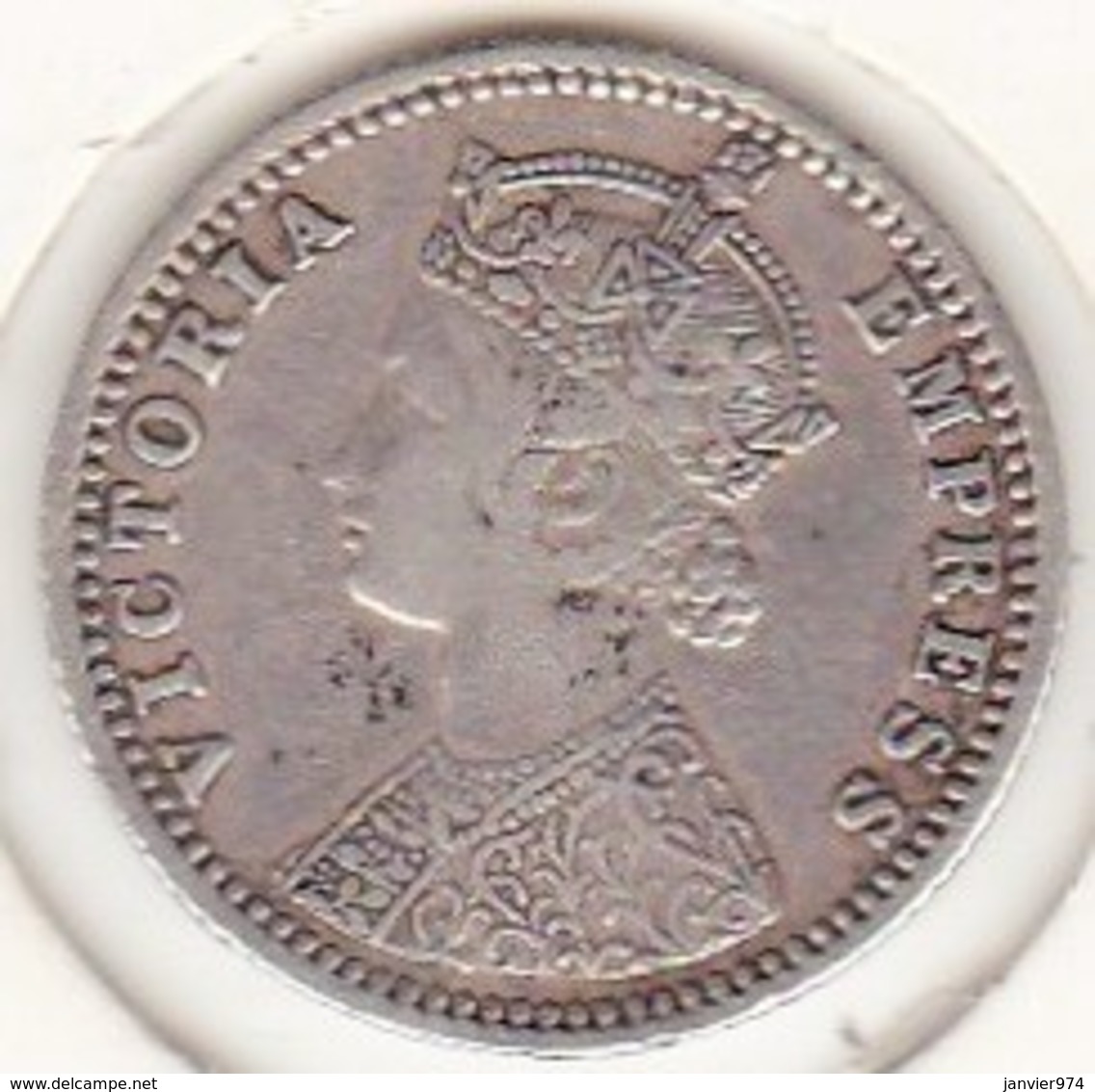 India-British 1/4 Rupee 1887 B Victoria En Argent KM# 490 - Inde