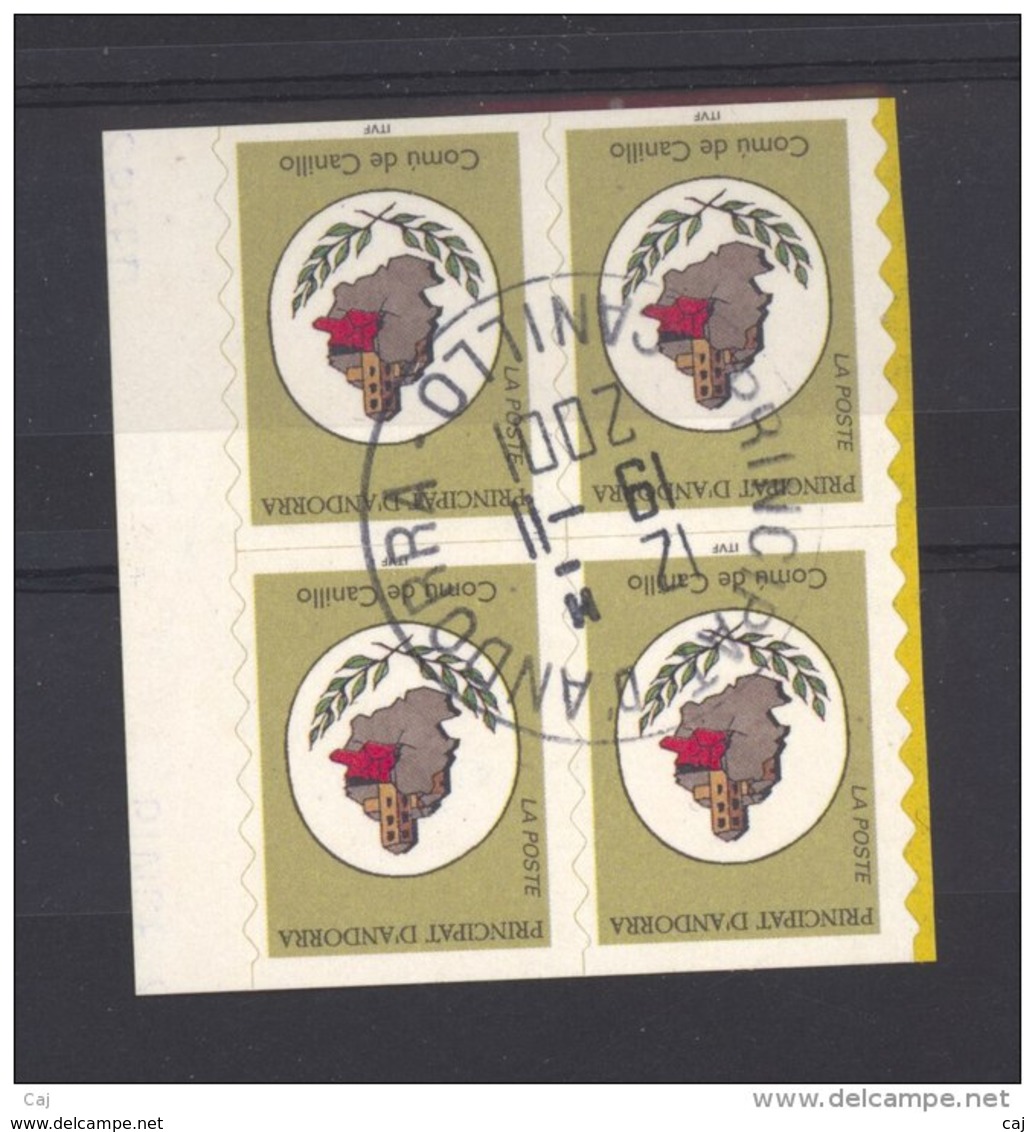 Andorre  :  Yv  478  (o)   Bloc De 4 - Used Stamps
