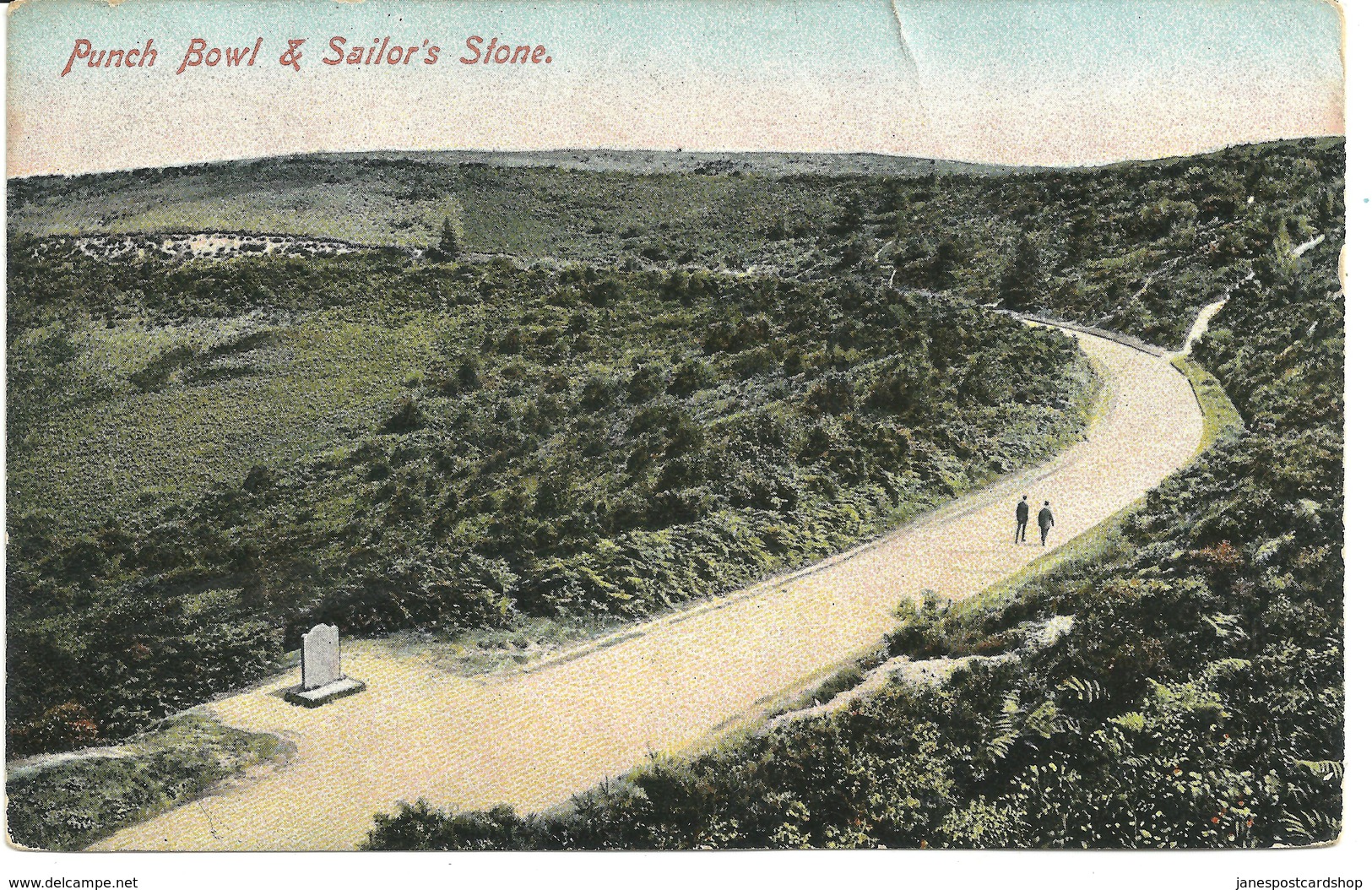 PUNCH BOWL & SAILOR'S STONE GODALMING WITH LIPHOOK R.S.O. RAILWAY POSTMARK - HAMPSHIRE - Surrey