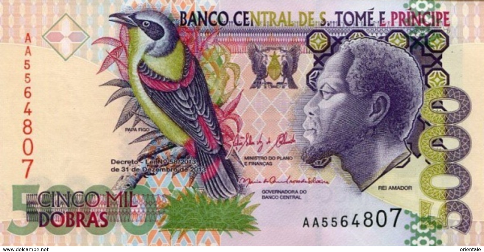 SAO TOME E PRINCIPE P. 65d 5000 D 2013 UNC - San Tomé E Principe