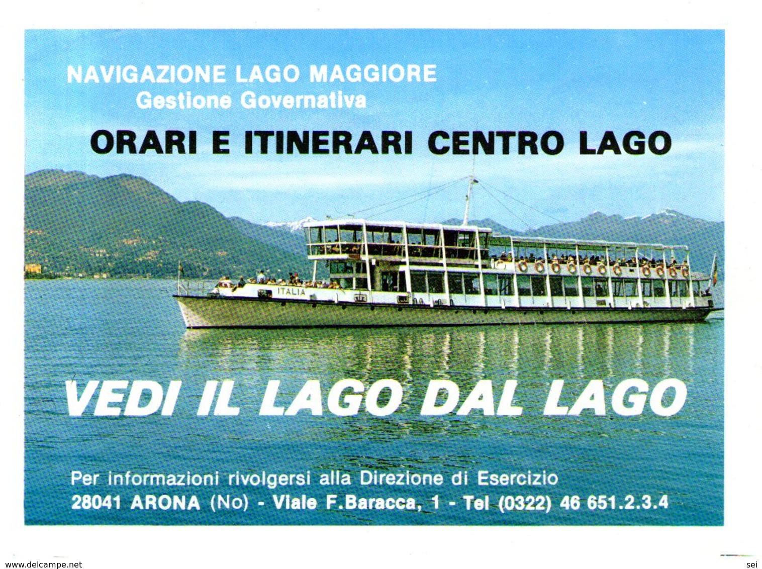 B 2583 - Navigazione Lago Maggiore, Orari 1978, Mobil - Europe