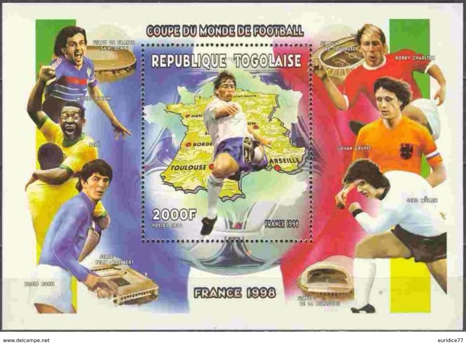 Togo 1998 - Football World Cup France 98 Miniature Sheet Mnh - Togo (1960-...)