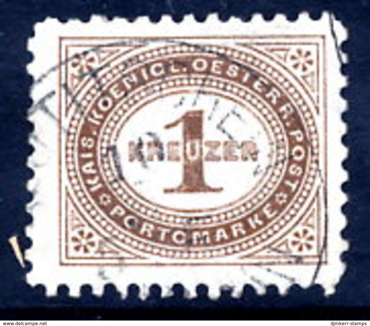 AUSTRIA  1894 Postage Due 1 Kr.  Perf. 11 Used.  Michel/ANK 1C Cat. €40 - Portomarken
