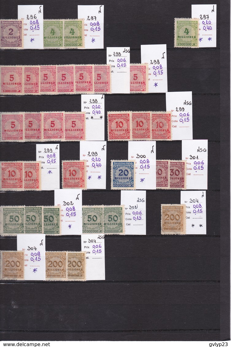 UN LOT DE 466 TIMBRES OBLITéRéS, NEUFS**, NEUFS*, NEUFS SANS GOMME, / AU 1 1/10° DE LA COTE YVERT ET TELLIER 2011