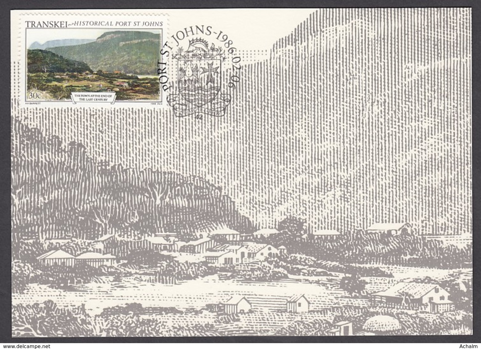 Transkei - Maximum Card Of 1986 - MiNr. 183 - Old Views Of Port St. Johns - The City At The End - Transkei