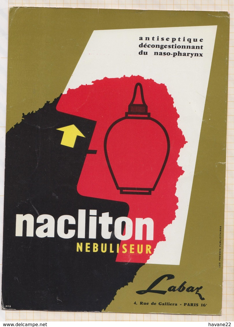 9/47  BUVARD PHARMACIE NACLITON NEBULISEUR LABAZ - Chemist's