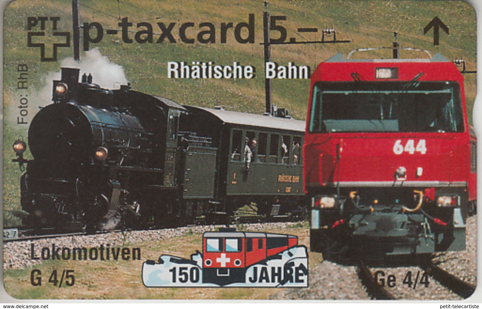 SUISSE - PHONE CARD - TAXCARD-PRIVÉE *** TRAIN - ZUG - 150 ANS / 8 *** - Svizzera