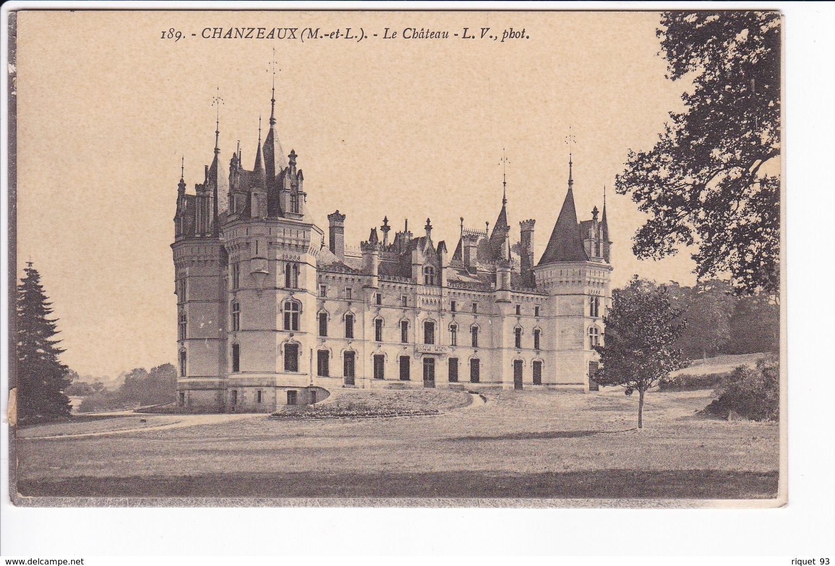 189 - CHANZEAUX - Le Château - L.V. , Phot. - Sonstige & Ohne Zuordnung