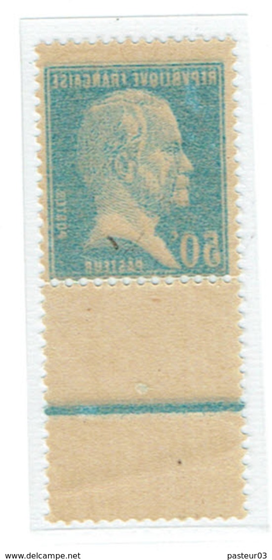 176 Pasteur 50 C Bleu Impression Recto Verso Luxe Avec Bande De Sécurité - Ungebraucht