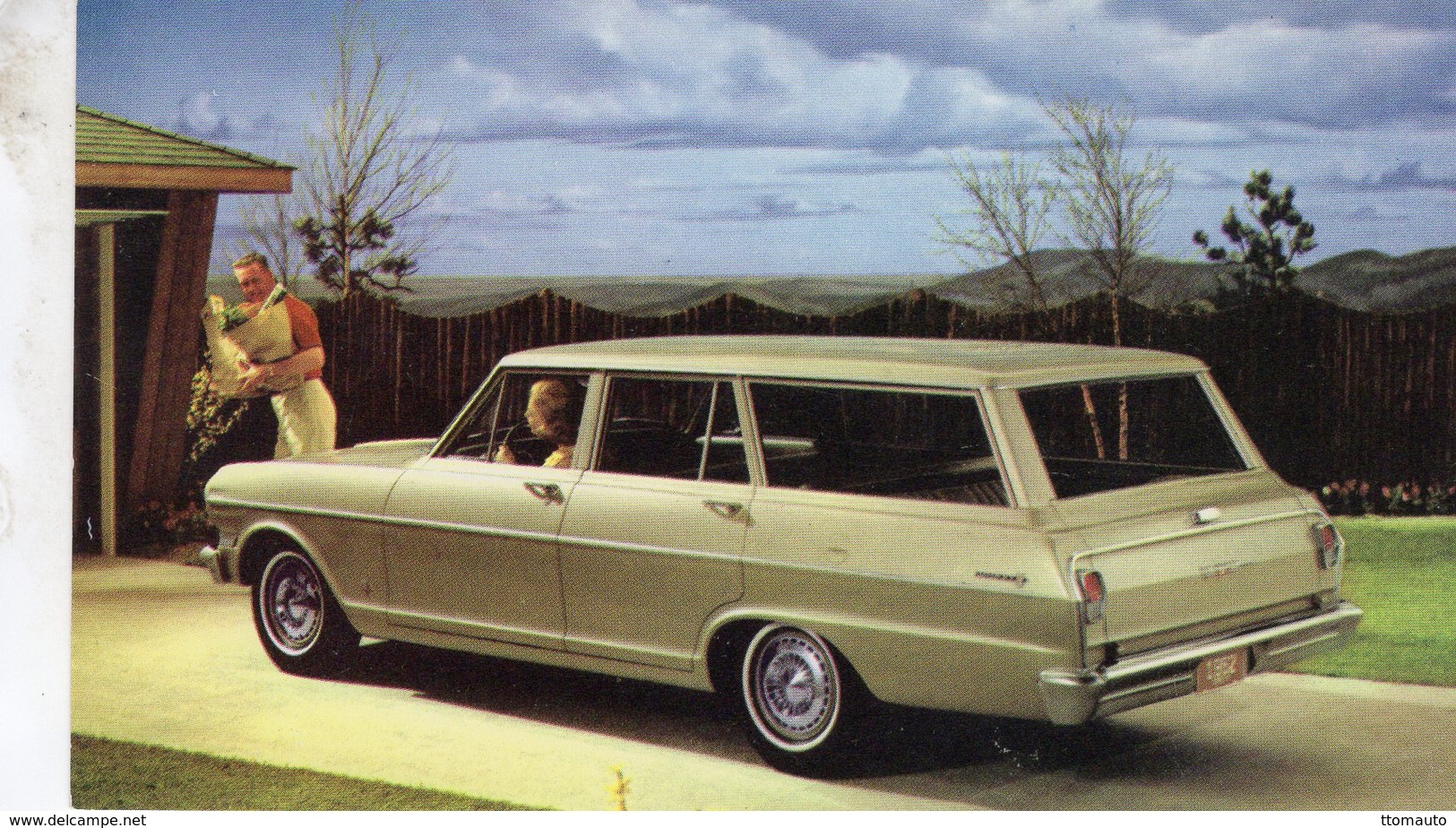 Chevrolet Chevy II 300 Station Wagon  -  1962  -  Factory/Dealer Advertising Postcard - CPSM - Voitures De Tourisme