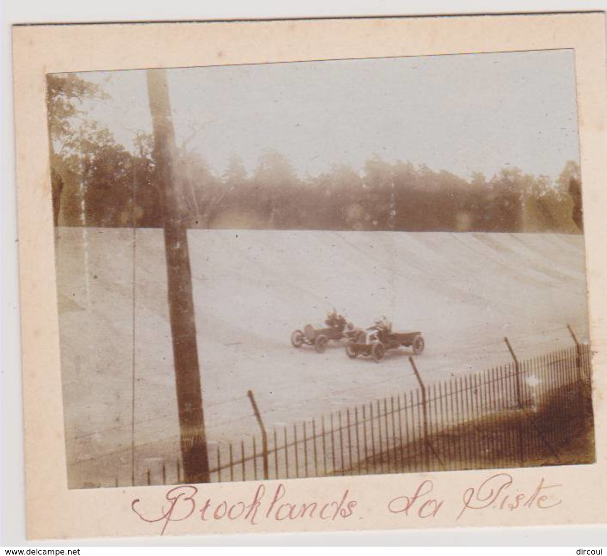 41188  -  Brooklands  La  Piste -  Course  Autos  -  Ancienne  Photo  Sur Carton  11,5  X  10 - Surrey