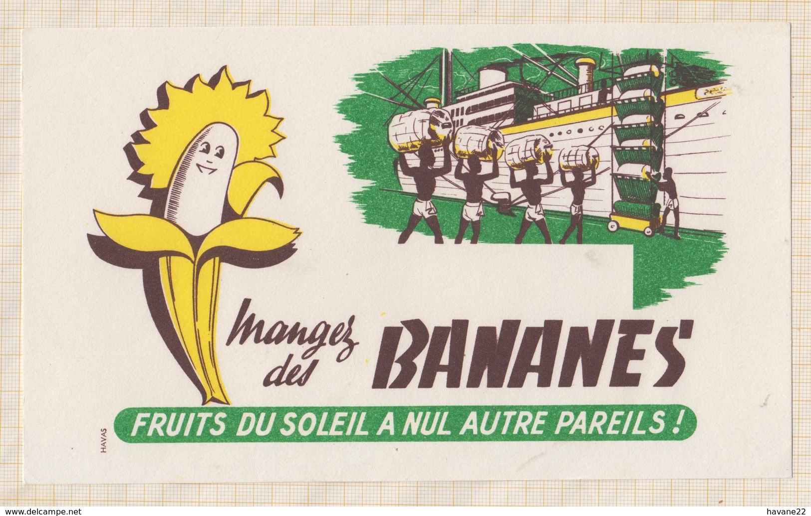 9/66  BUVARD MANGEZ DES BANANES - Alimentare