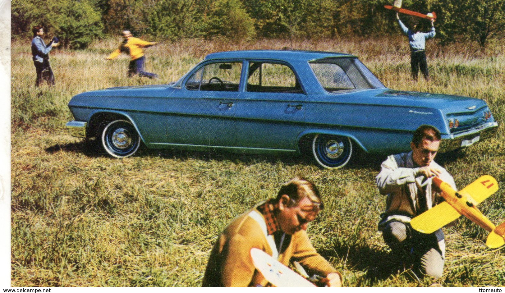 Chevrolet Biscayne 4-Door Sedan  -  1962  -  Factory/Dealer Advertising Postcard - CPSM - Voitures De Tourisme