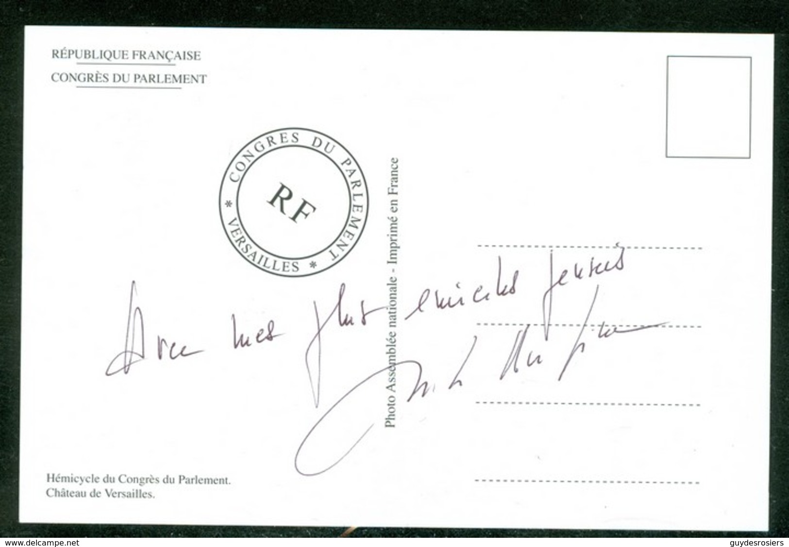 Congrès Du Parlement, Versailles. Carte Postale + Enveloppe Premier Jour La Joconde 21 Juillet 2008 (5032) - Otros & Sin Clasificación