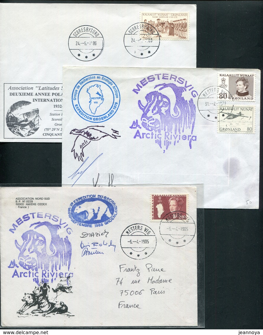 GROENLAND - ENSEMBLE 15 LETTRES MAJORITÉS CIRCULÉES ENTRE 1973 & 1979 - B-TB - Postmarks