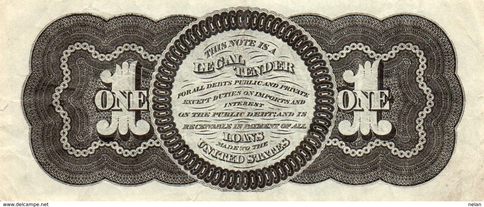 STATI UNITI D AMERICA 1 DOLLAR 1862 P-128 FACSIMILE-COPY - Billetes De Estados Unidos (1862-1923)