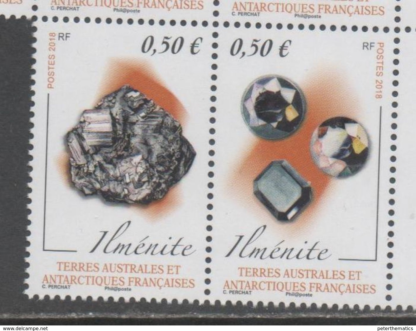 TAAF, FRENCH ANTARCTIC, 2018, MNH, MINERALS, 2v - Minéraux