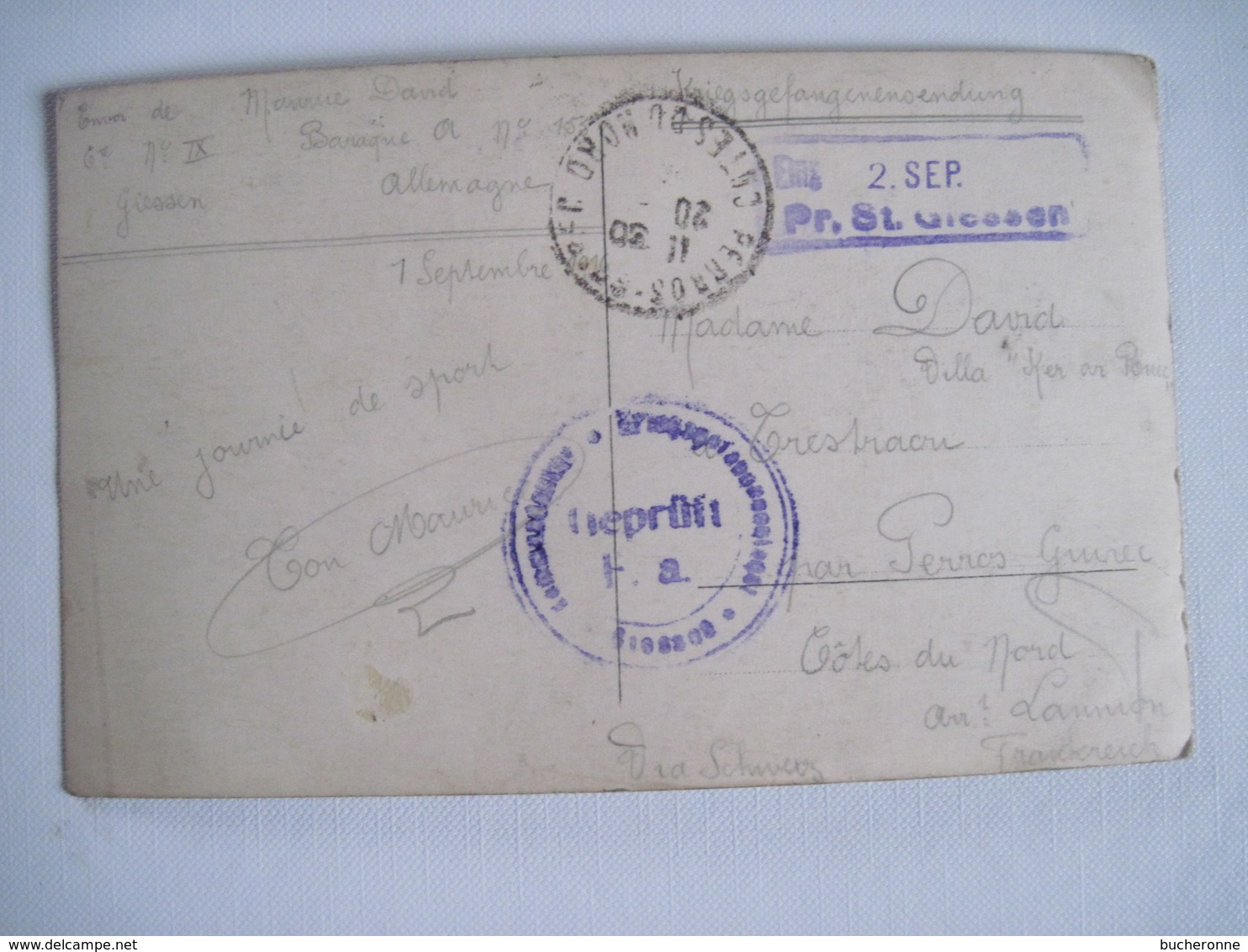 CPA   Groupe De Prisonniers Militaires Baraque A Giessen Allemagne 1916  TBE - Guerre 1914-18