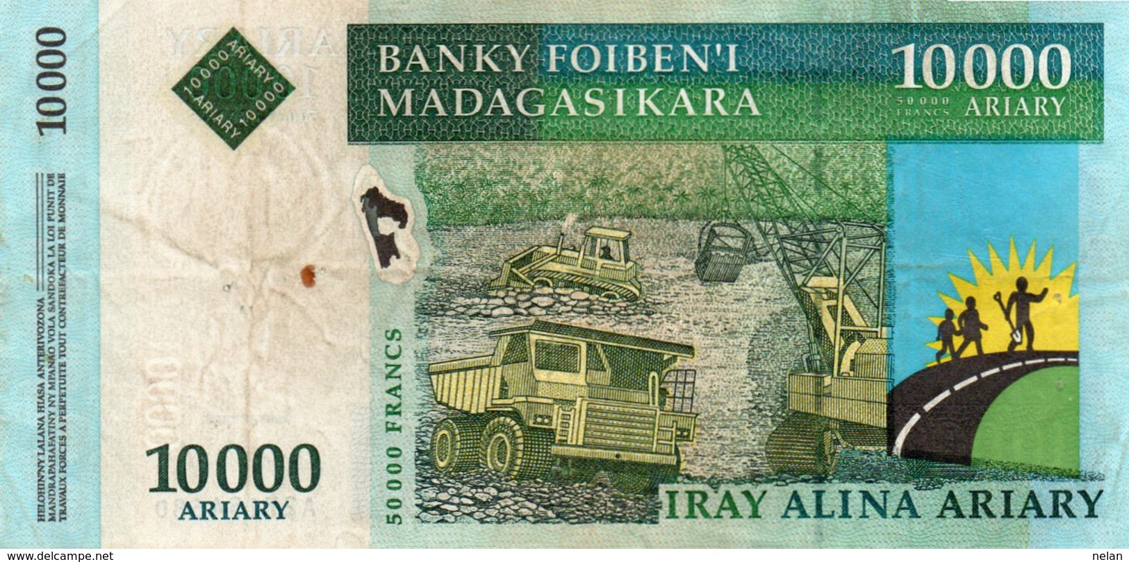 MADAGASIKARA 10000 ARIARY 2003   P-85 VF+ - Madagascar