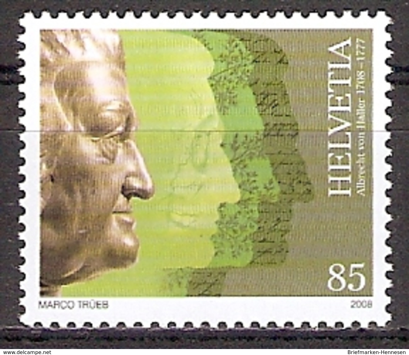 Schweiz Mi.Nr. 2055 ** Albrecht Von Haller 2008 (2017274) - Unused Stamps