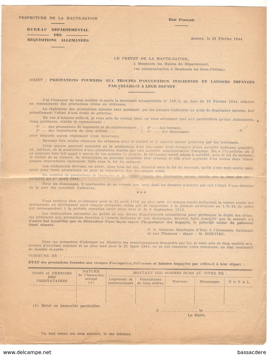 20254 - Réquisitions Allemandes - Guerre De 1939-45