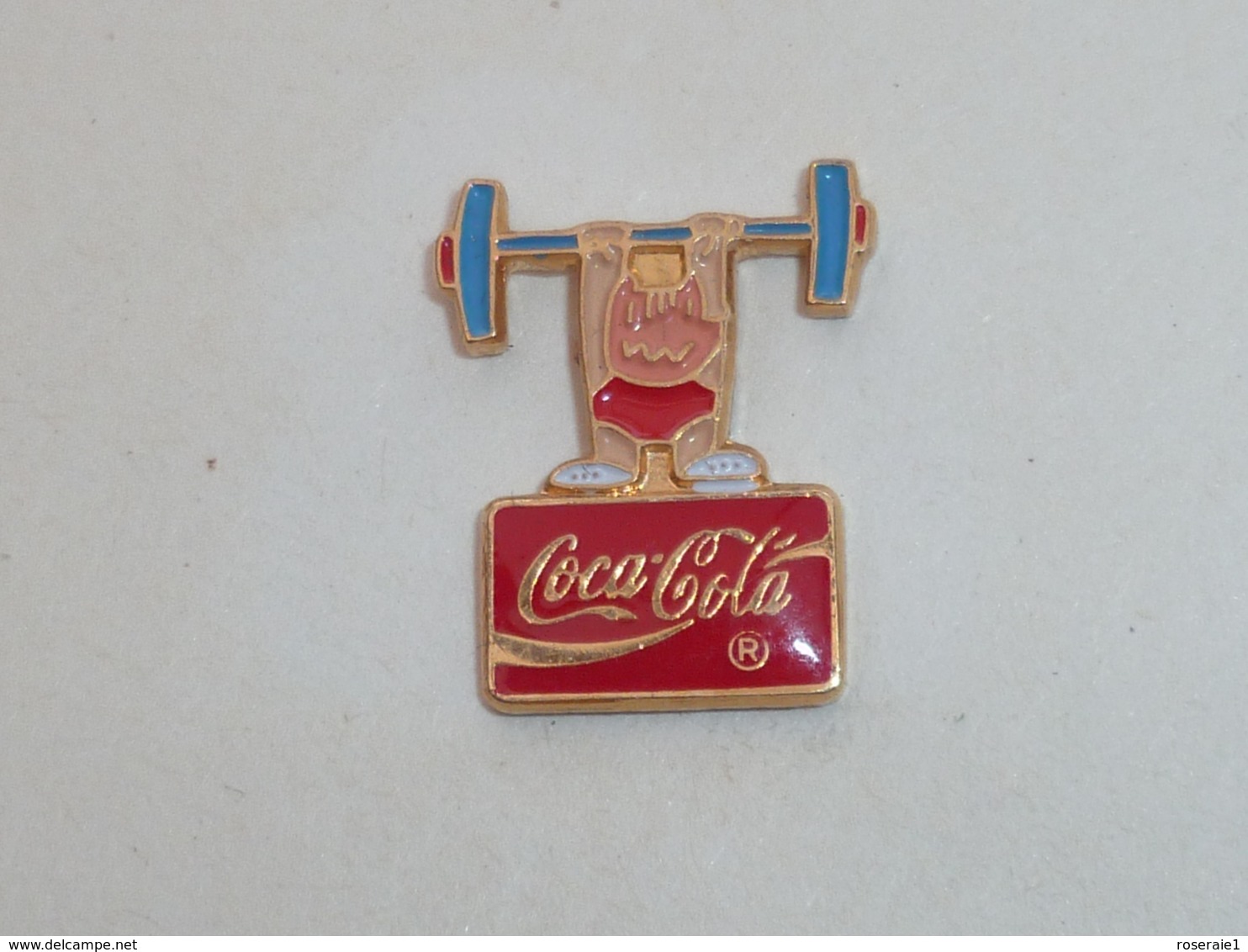 Pin's COCA COLA SPONSOR BARCELONE, COBI HALTEROPHILE - Jeux Olympiques