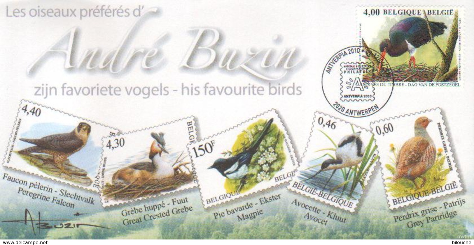 BUZIN / SOUVENIR EDITE PAR BPOST EN 2010 / LES OISEAUX PREFERES D'ANDRE BUZIN / ETAT IMPECCABLE - 1985-.. Oiseaux (Buzin)