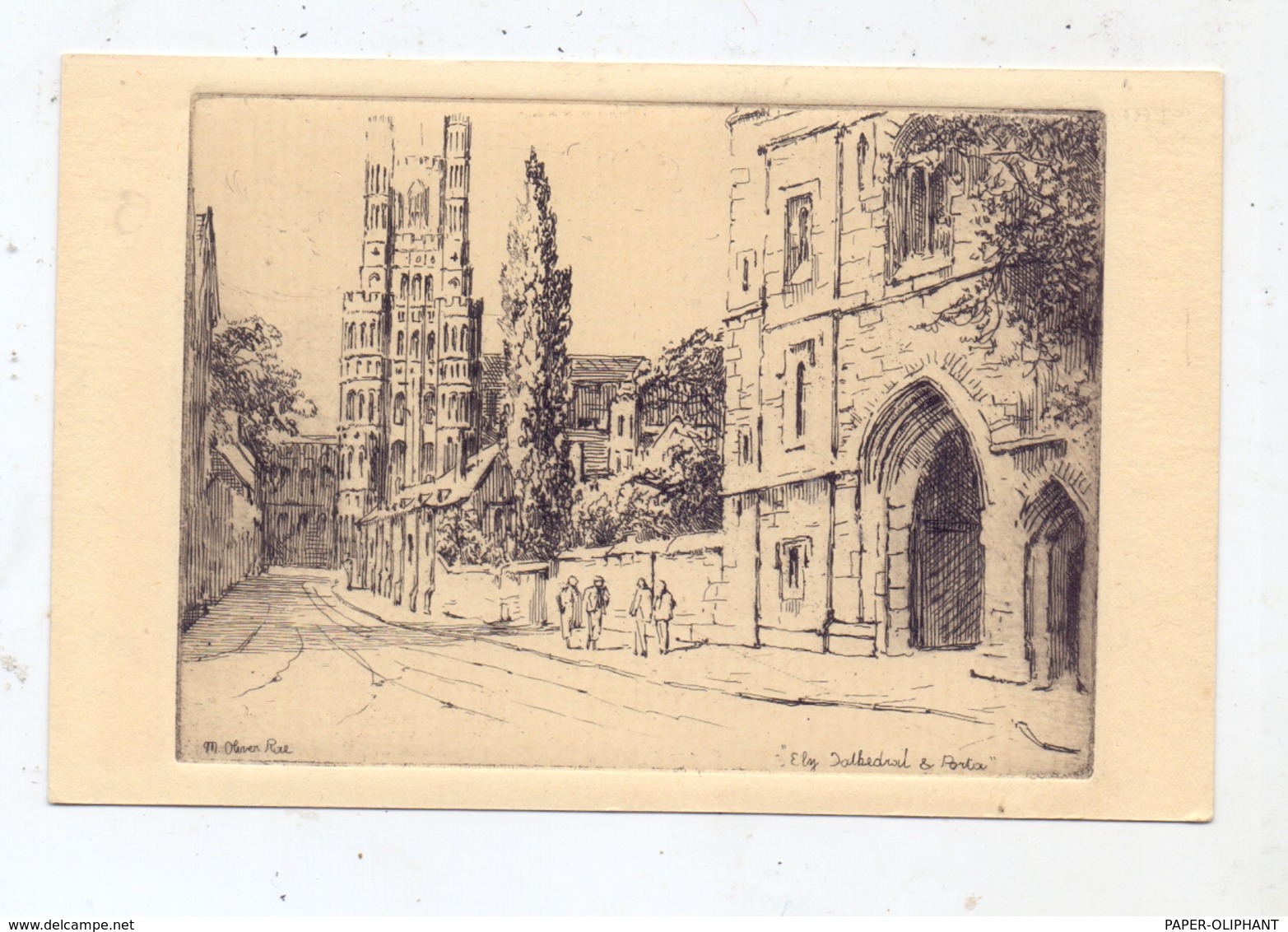 CAMBRIDGESHIRE - ELY, Ely Cathedral & Porta, Artist: Mabel Oliver Rae - Ely