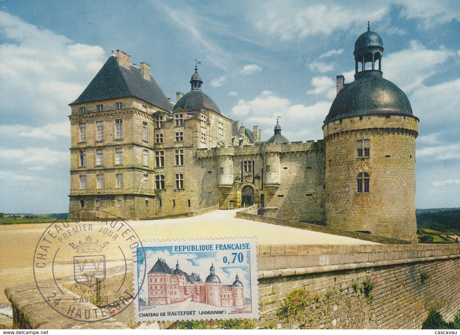 Carte Maximum  1er  Jour   FRANCE    Chateau  De  HAUTEFORT    1969 - 1960-1969