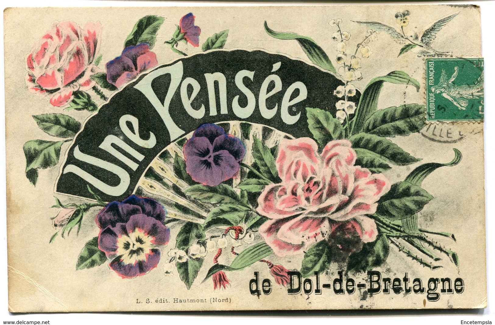 CPA - Carte Postale - France - Une Pensée De Dol De Bretagne - 1910 (I9524) - Le Châtellier