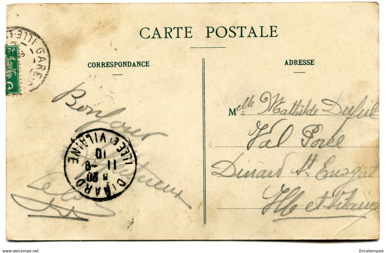 CPA - Carte Postale - France - Une Pensée De Dol De Bretagne - 1910 (I9524) - Le Châtellier