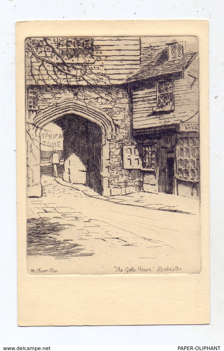 KENT - ROCHESTER, The Gate House, Artist: Mabel Oliver Rae - Rochester