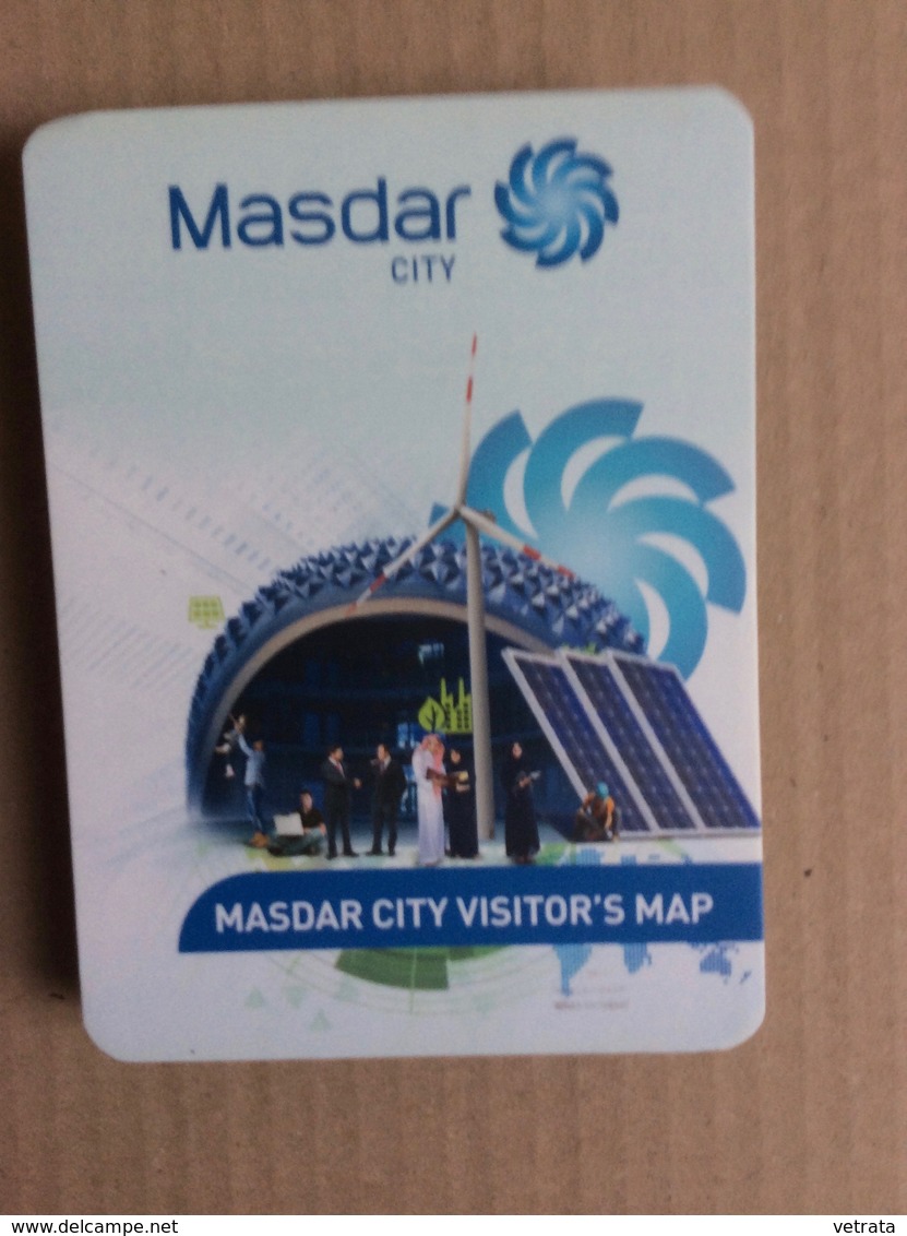 Masdar City, Abou Dabi, Émirats Arabes Unis, Masdar City Visitor's Map (dépliant : 11,5x8,5 Cm - 56x44 Cm, Déplié) - Asiatica