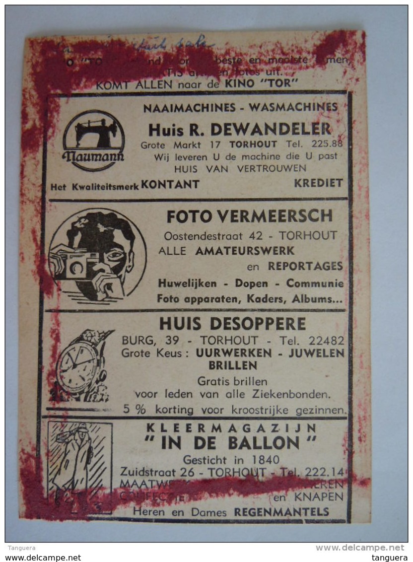159 Daniel Gelin Photo Foto Vintage Cinema Flyer Belge Torhout - Photos