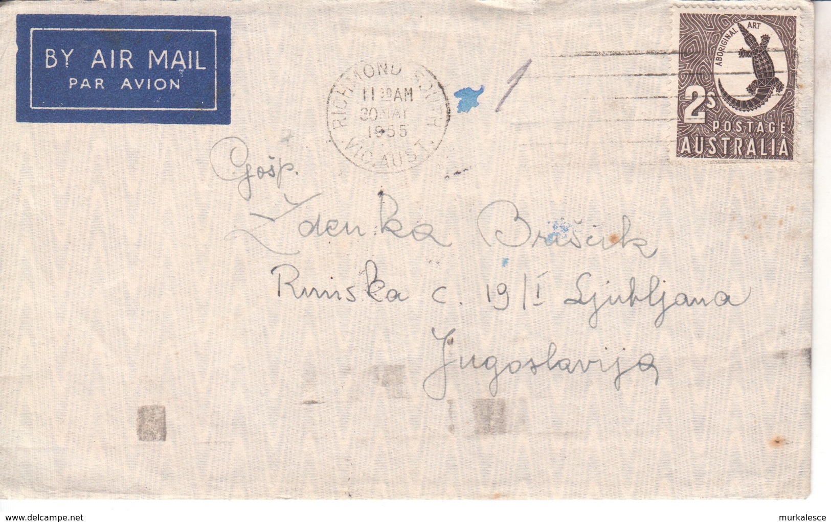 4505  AK    BRIEF  RICHMOND-LJUBLJANA - Storia Postale