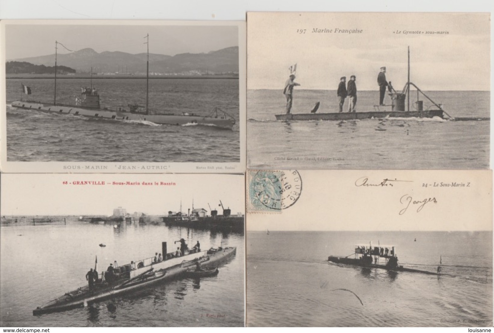 19 / 7 / 223  -  LOT. DE. 10. CPA  & C P S M  DE. SOUS-MARINS  DIVERS - Tous Scandés - - Guerre