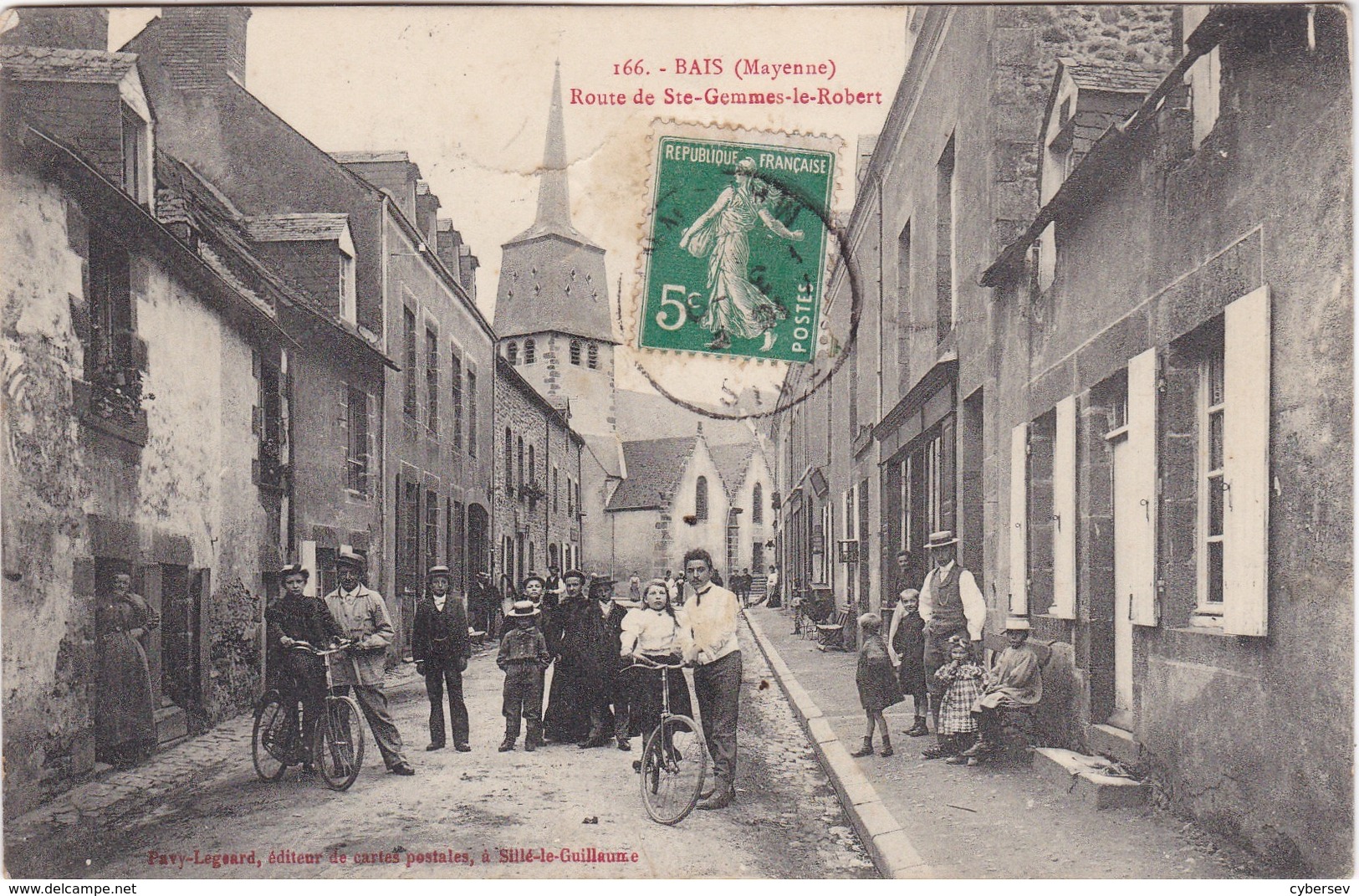 BAIS - Route De Sainte-Gemmes-le-Robert - Très Animé - Belle Carte - Bais