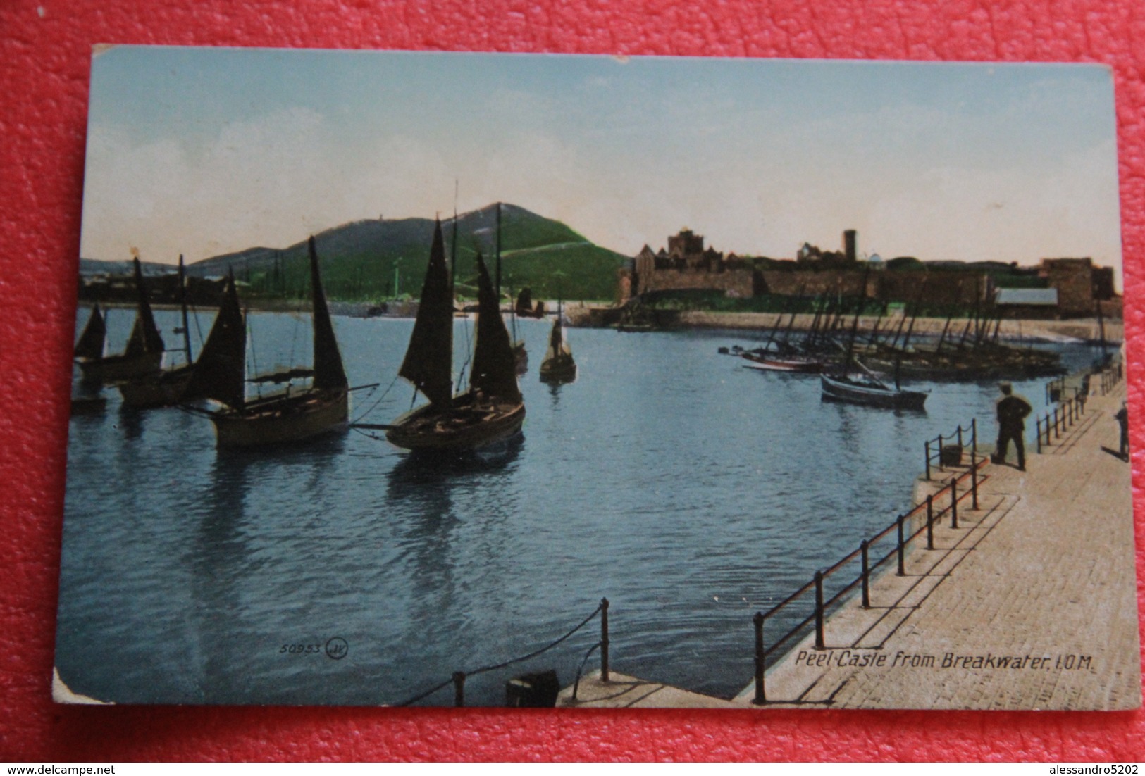 Isle Of Man Peel Castle From Breakwater  NV - Isle Of Man