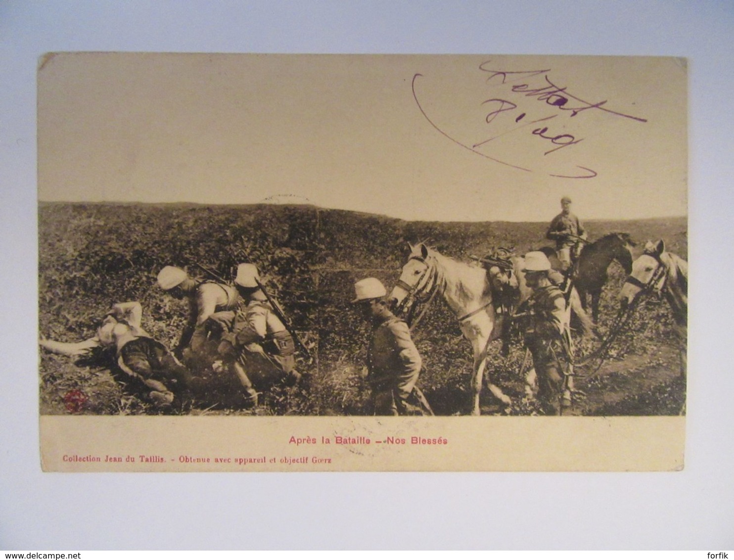 Maroc - Envoi Militaire Corps Débarquement Casablanca - CPA "Après La Bataille - Nos Blessés" - 1909 (Trésor Et Postes) - Guerres - Autres