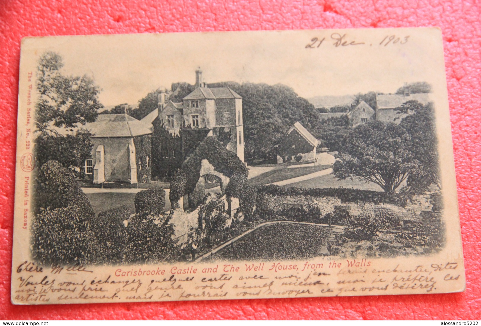 Isle Of Wight Newport Carisbrooke Castle And The Well House From The Walls 1903 - Autres & Non Classés