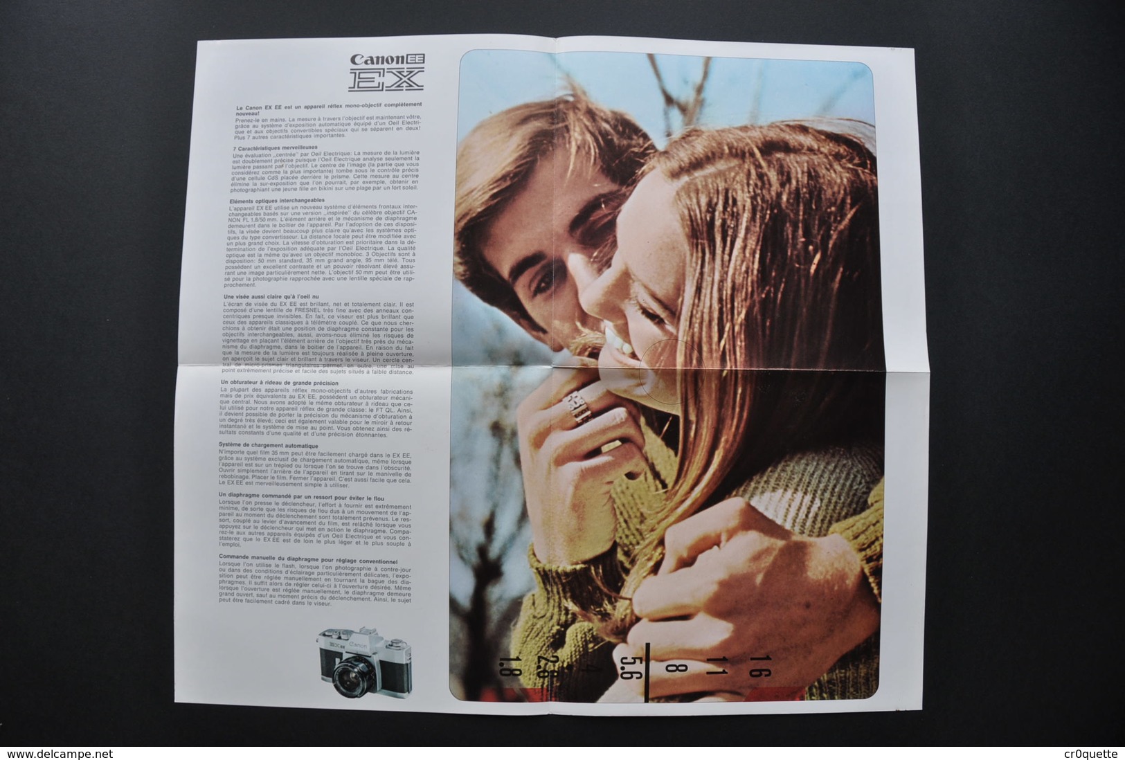 PUBLICITE PHOTO ARGENTIQUE CANON En 1970 - CANON EE EX - Werbung