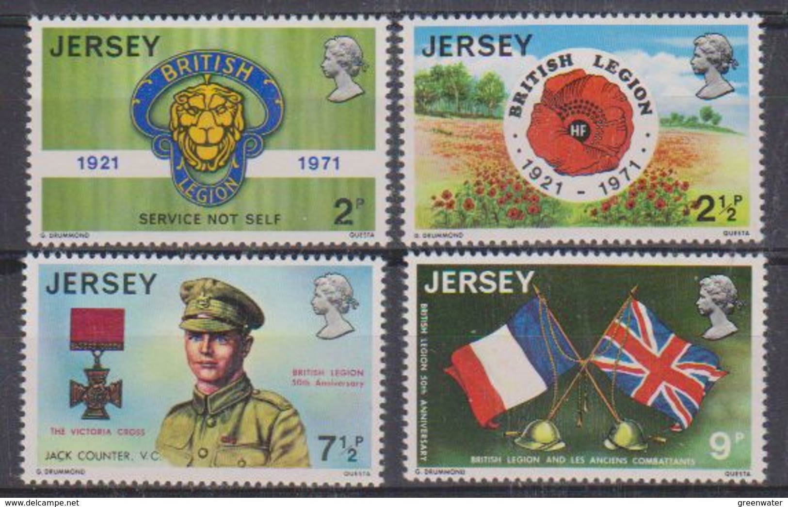 Jersey 1971 British Legion 4v ** Mnh (43836G) - Jersey