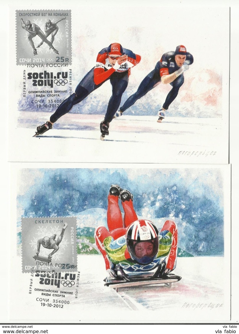 Russia RUSIA RUSSIE RUSSLAND Sochi 2014 Maximum Cards 8 Items Olympic Winter Games - Maximum Cards