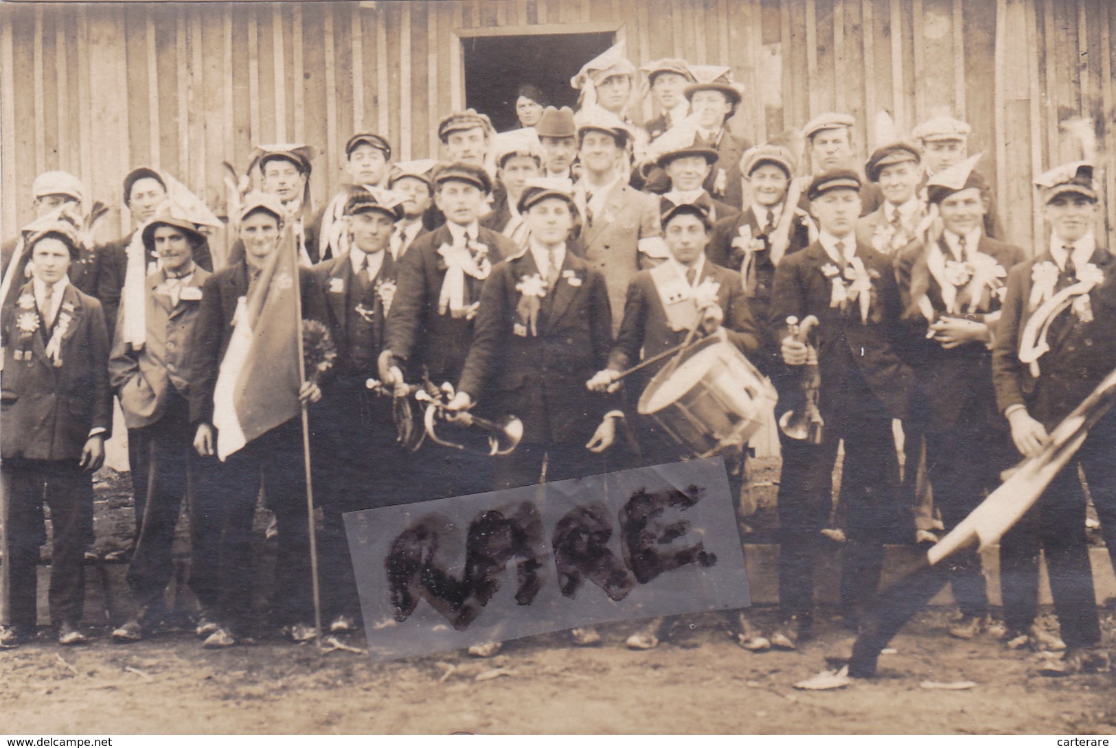 PHOTO ANCIENNE,94,VAL DE MARNE,VILLENEUVE SAINT GEORGES,CONSCRITS,1916,RARE - Plaatsen